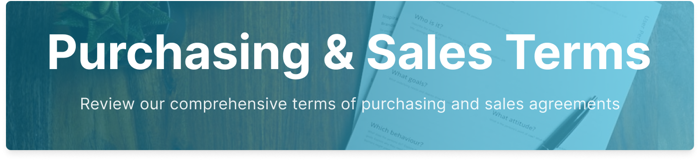 Purchasing & Sales Terms
