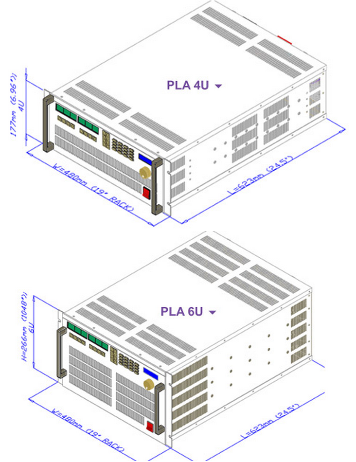 AMREL - PLA Series Air-Cooled Programmable DC Electronic Loads