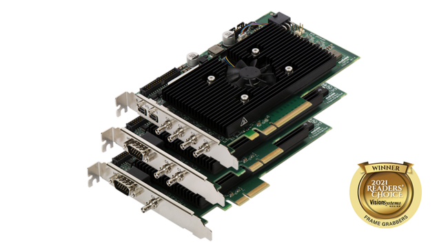 Matrox Imaging - Rapixo CXP Single- to quad-input CoaXPress 2.0 frame grabbers with optional data forwarding and FPGA-based image processing offload