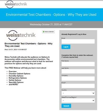 Environmental Test Chambers - Options - Why they are used